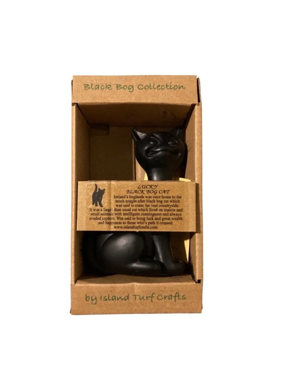Primitive Look Lucky Black Bog Cat Good Luck Figurine Halloween Decor